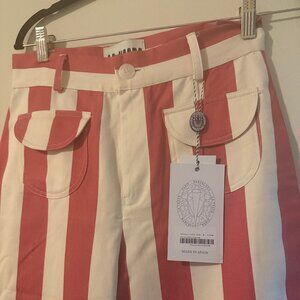 La Veste Parasol Cotton Pants - Red/White